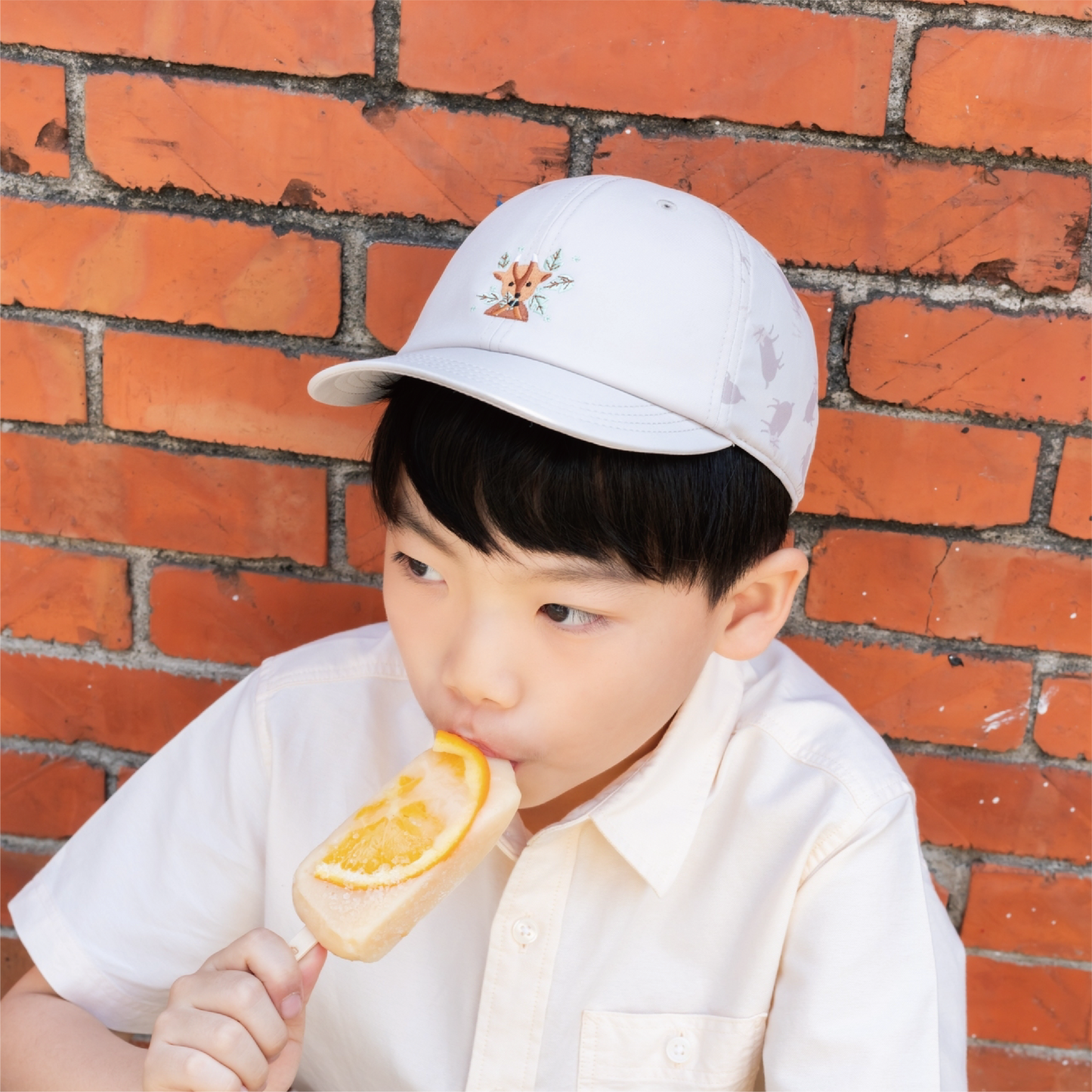 經典款兒童球帽-山羌米灰