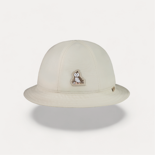 可收納六片式兒童桶帽-草鴞米白