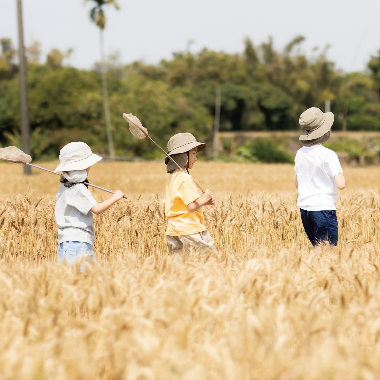 兒童護頸盤帽-野豬奶油白