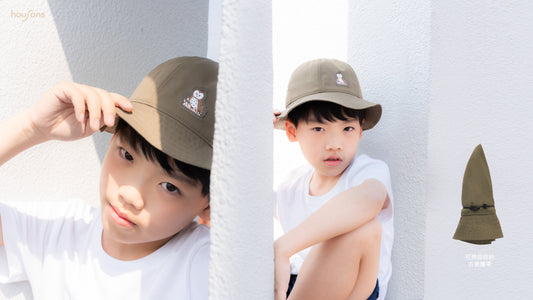 可收納六片式兒童桶帽-草鴞