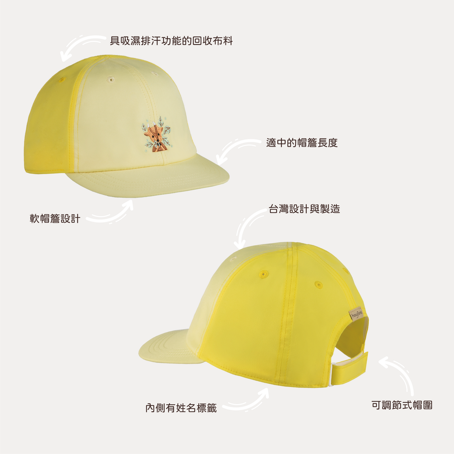 經典款兒童球帽-山羌亮黃
