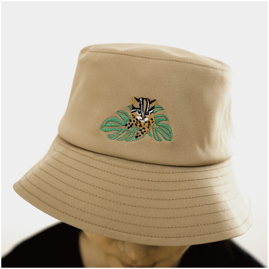 大人+小孩調節漁夫帽-石虎卡其