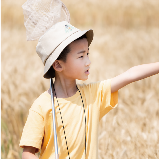 兒童調節漁夫帽-石虎卡其